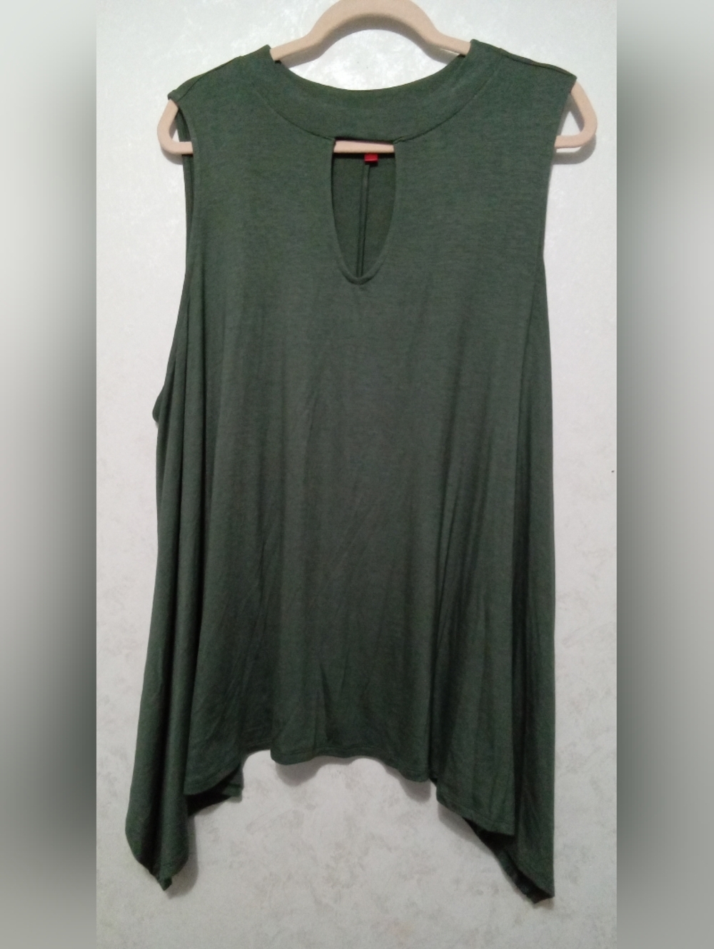 Jennifer Lopez Green Sleeveless Keyhole Tunic Top, Size 3X